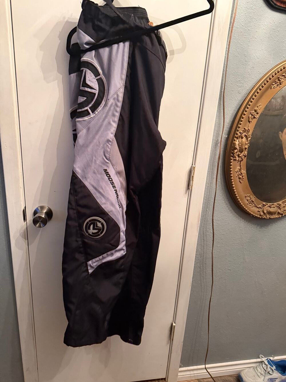Moose Racing Mens Motocross Pants Size 50 Black Gray MX ATV Dirt Bike Riding